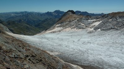 Le glacier d'Ossoue en fin d'été