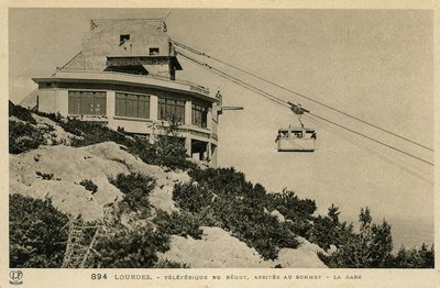 1918---1940,-5-Fi-286-1979,-894.-Lourdes.---téléphérique-du-Béout,-arrivée-au-sommet---La-Gare
