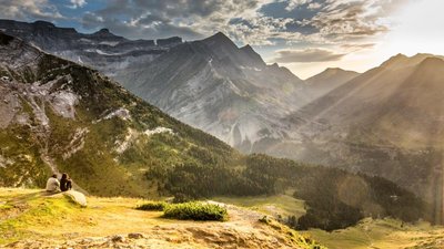 Coucher du soleil depuis le refuge des Espuguettes