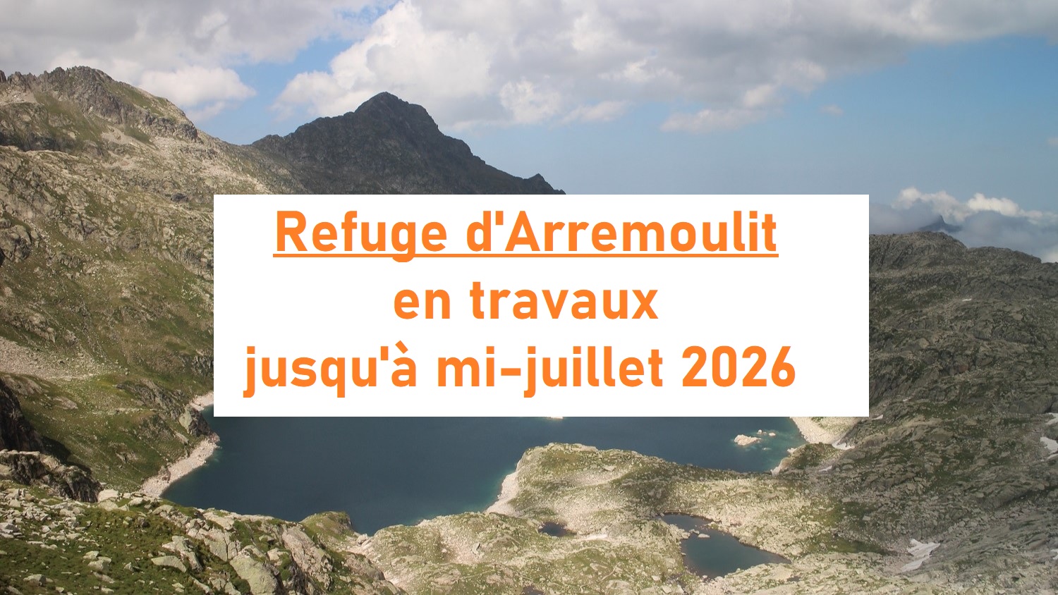 TRAVAUX REFUGE ARREMOULIT