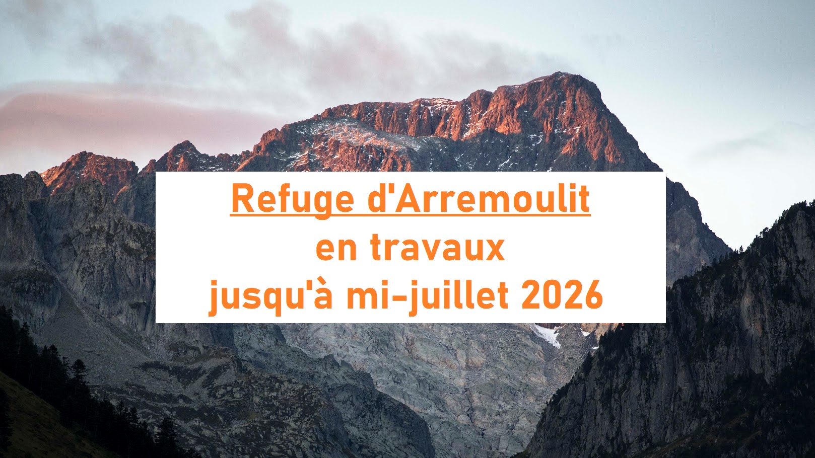 TRAVAUX REFUGE ARREMOULIT