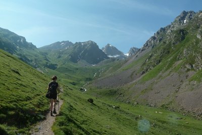 Montée vers le col d'Ilhéou