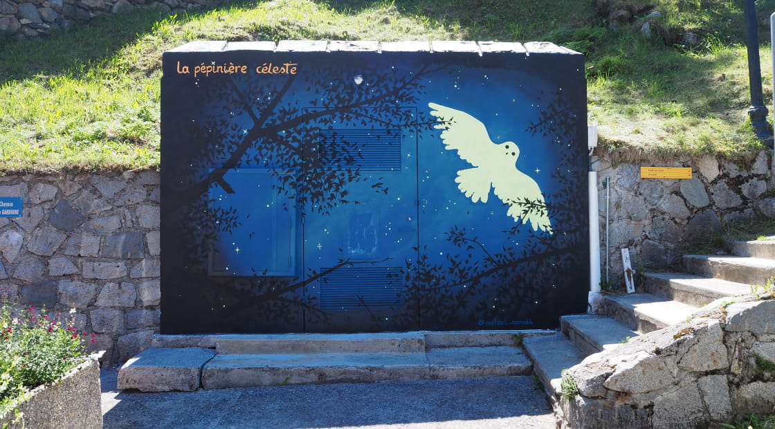 Fresque au départ de l'itinéraire