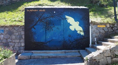Fresque au départ de l'itinéraire