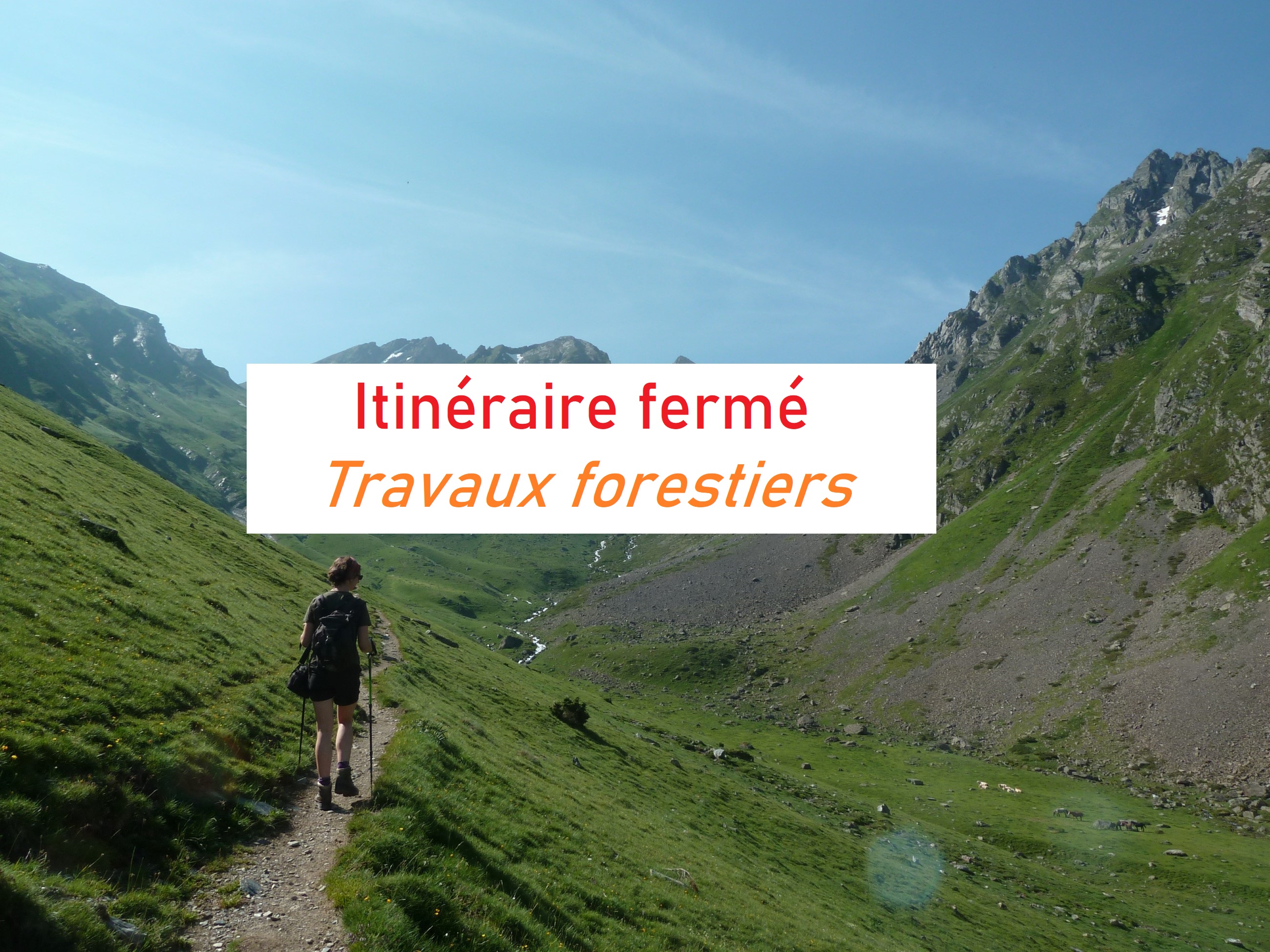 Itinéraire fermé - travaux forestiers